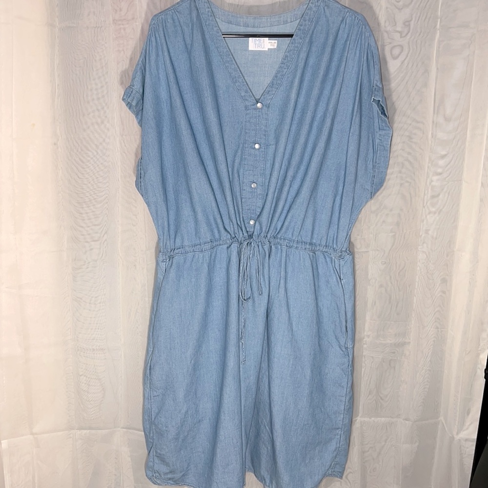 Spring Denim-ish dress with buttons